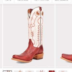 XYD Red and White Cowgirl Boots. New. Adorable!